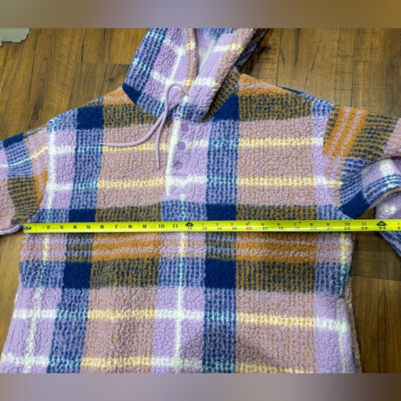 Wrangler Retro® Western Vintage Style Plaid Fleece Hoodie Women’s Small Fall - Picture 7 of 9